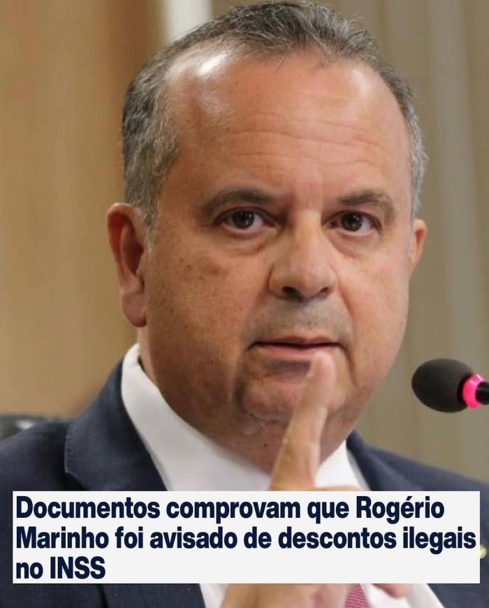 Documentos indicam que Rogério Marinho foi avisado sobre descontos ilegais no INSS.